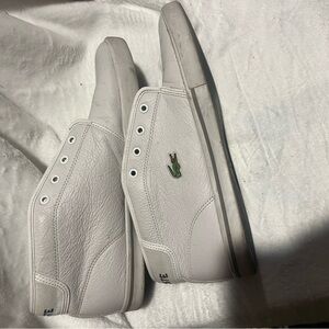 Lacoste White Leather Men's Shoes size 11.5